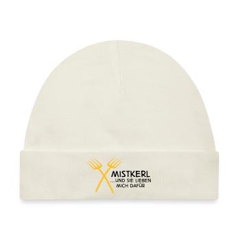 Mistkerl - Baby Premium Organic Mütze - Naturweiß - Vorne