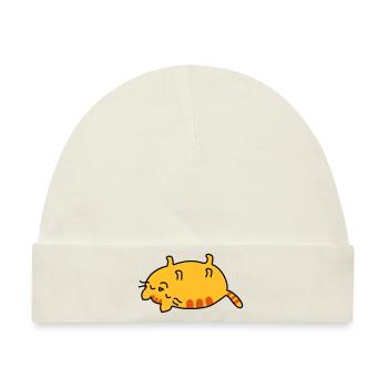 lazy cat - Baby Premium Organic Mütze - Naturweiß - Vorne