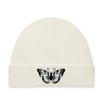 Schmetterling - Tattoo Schmetterling - Baby Premium Organic Mütze - Naturweiß - Vorne
