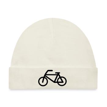 fahrrad 2 - Baby Premium Organic Mütze - Naturweiß - Vorne