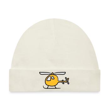 Comic Cartoon Kinder Heli Niedlich - Baby Premium Organic Mütze - Naturweiß - Vorne