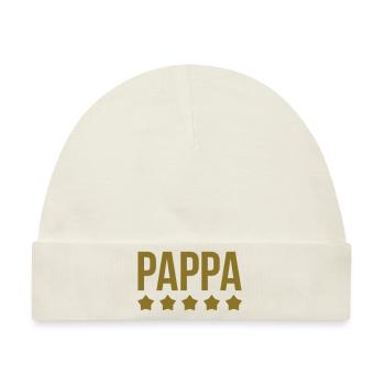 Pappa / Papa / Dad / Far / fars dag / verjaardag - Baby Premium Organic Mütze - Naturweiß - Vorne