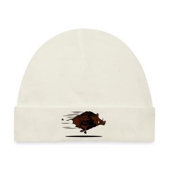 wildschwein - Baby Premium Organic Mütze - Naturweiß - Vorne