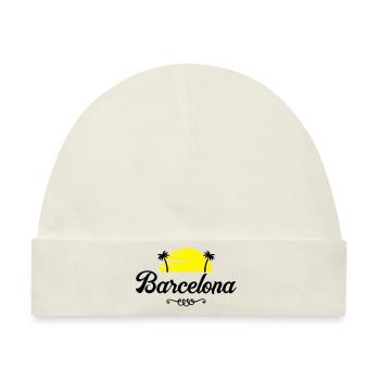 barcelona sunset - Baby Premium Organic Mütze - Naturweiß - Vorne