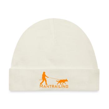 Mantrailing Orange - Baby Premium Organic Mütze - Naturweiß - Vorne
