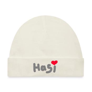 Hasi - Baby Premium Organic Mütze - Naturweiß - Vorne