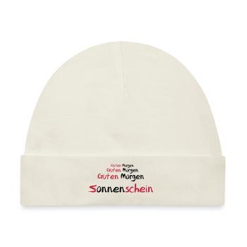 Guten Morgen Sonnenschein - Baby Premium Organic Mütze - Naturweiß - Vorne
