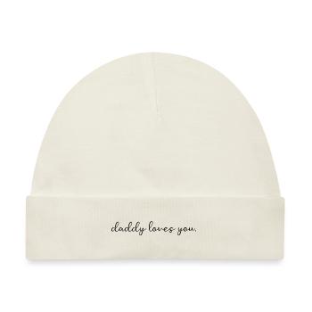 Daddy loves you. - Baby Premium Organic Mütze - Naturweiß - Vorne