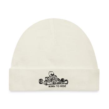 Born to Ride - Baby Premium Organic Mütze - Naturweiß - Vorne