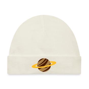 Planet Saturn / planet saturn / planète saturn - Baby Premium Organic Mütze - Naturweiß - Vorne