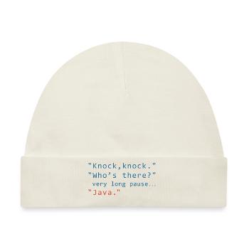 Java Programming Informatic Geschenk Spruch - Baby Premium Organic Mütze - Naturweiß - Vorne