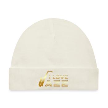 I love Jazz, Jazz, Jazz Musik, Jazz Music - Baby Premium Organic Mütze - Naturweiß - Vorne