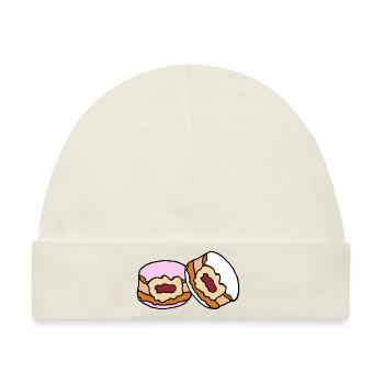 Berliner Krapfen Pfannkuchen Marmelade - Baby Premium Organic Mütze - Naturweiß - Vorne