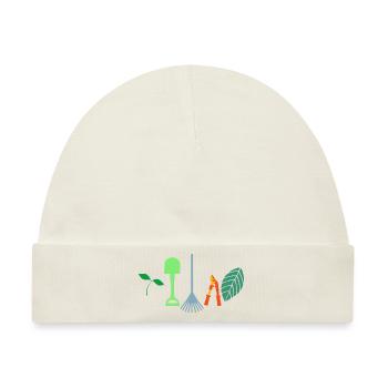 Gartenarbeit Gartengeräte - Baby Premium Organic Mütze - Naturweiß - Vorne