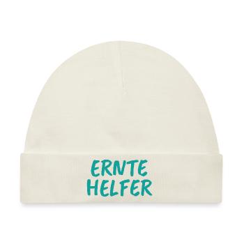 Erntehelfer Geschenk Erntezeit Landwirt Acker - Baby Premium Organic Mütze - Naturweiß - Vorne
