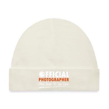 Official Photographer - Baby Premium Organic Mütze - Naturweiß - Vorne