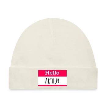 ARTHUR - Baby Premium Organic Mütze - Naturweiß - Vorne