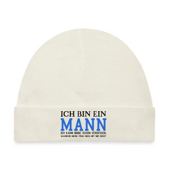 Ich bin ein Mann! - Baby Premium Organic Mütze - Naturweiß - Vorne