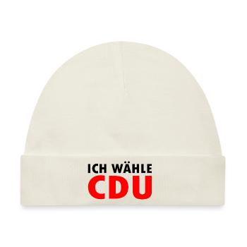 Ich wähle cdu - Baby Premium Organic Mütze - Naturweiß - Vorne