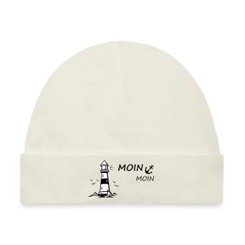 Moin Moin - Baby Premium Organic Mütze - Naturweiß - Vorne