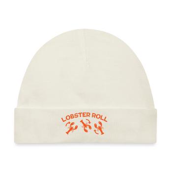 Lobster roll Geschenk Shrimp Garnelen Ozean - Baby Premium Organic Mütze - Naturweiß - Vorne