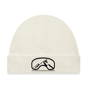 Snowboard Snowboarder - Baby Premium Organic Mütze - Naturweiß - Vorne
