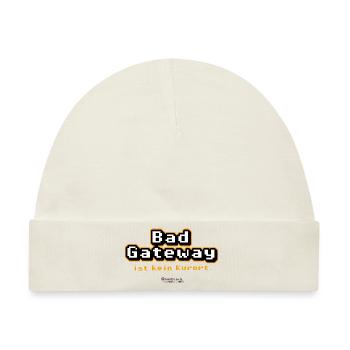 Admin Spruch Bad Gateway - Baby Premium Organic Mütze - Naturweiß - Vorne