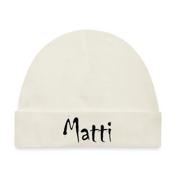 matti - Baby Premium Organic Mütze - Naturweiß - Vorne