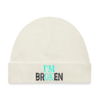 i'm broken - Baby Premium Organic Mütze - Naturweiß - Vorne