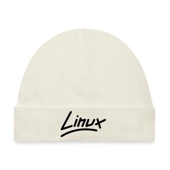 Linux - Vektor - Baby Premium Organic Mütze - Naturweiß - Vorne