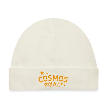 Kosmos Spruch lustig - Baby Premium Organic Mütze - Naturweiß - Vorne