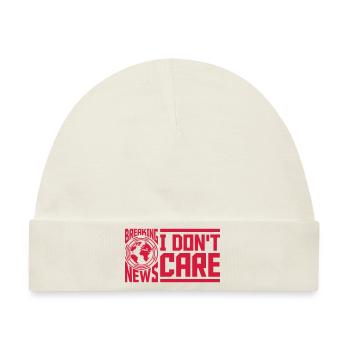 Breaking news don't care - Baby Premium Organic Mütze - Naturweiß - Vorne
