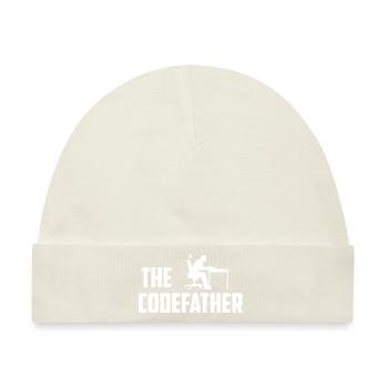 The Codefather Programmer Coder Developer Software - Baby Premium Organic Mütze - Naturweiß - Vorne