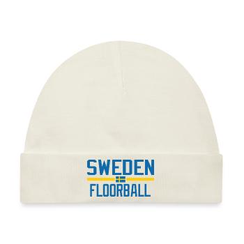Schweden Unihockey - Baby Premium Organic Mütze - Naturweiß - Vorne
