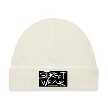 STREET WEAR 3 - Baby Premium Organic Mütze - Naturweiß - Vorne