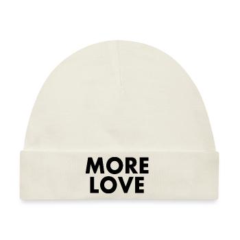 More love - Baby Premium Organic Mütze - Naturweiß - Vorne