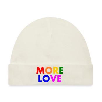 More love - Baby Premium Organic Mütze - Naturweiß - Vorne