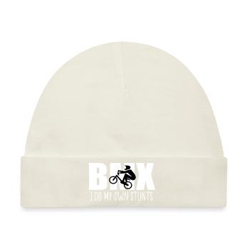 BMX Ich mache meine eigenen Stunts - Baby Premium Organic Mütze - Naturweiß - Vorne