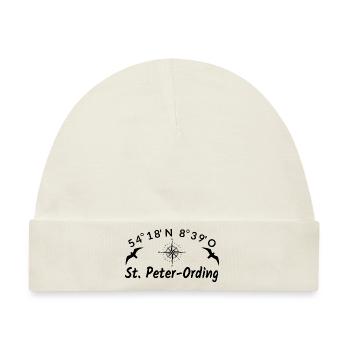 Sankt Peter Ording Nordsee Urlaub Idee - Baby Premium Organic Mütze - Naturweiß - Vorne