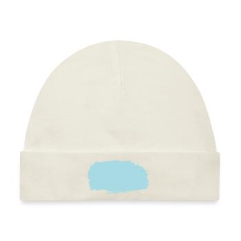 Farbkleckse Kleckse Farbspritzer Maler Geschenk - Baby Premium Organic Mütze - Naturweiß - Vorne