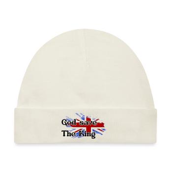 God Save the King - New King England - Baby Premium Organic Mütze - Naturweiß - Vorne