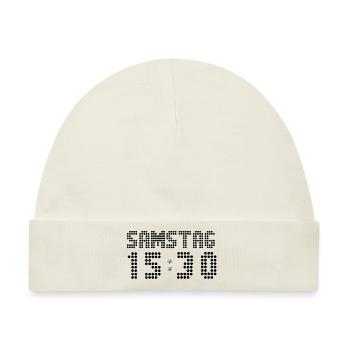 Samstag 15:30 Uhr Fussball Bundesliga - Baby Premium Organic Mütze - Naturweiß - Vorne