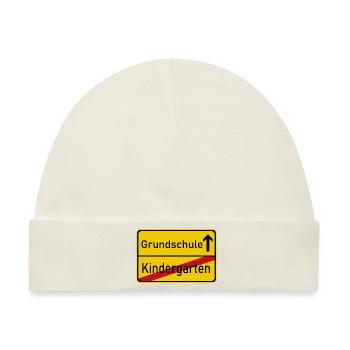 Einschulung Grundschule - Baby Premium Organic Mütze - Naturweiß - Vorne