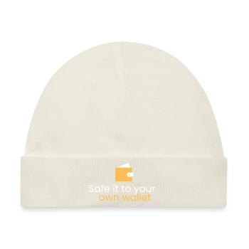 Sicher in der eigenen Brieftasche - Baby Premium Organic Mütze - Naturweiß - Vorne
