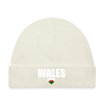 Wales Walisische Flagge Waliser - Baby Premium Organic Mütze - Naturweiß - Vorne