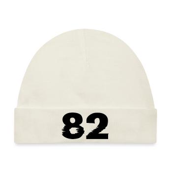 82 Zahl - Baby Premium Organic Mütze - Naturweiß - Vorne