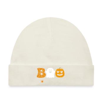 Halloween Boo Saison - Baby Premium Organic Mütze - Naturweiß - Vorne
