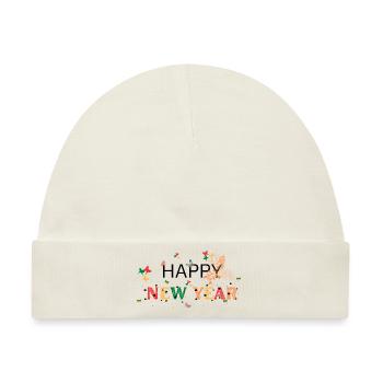 ALLES GUTE ZUM NEUEN JAHR - Baby Premium Organic Mütze - Naturweiß - Vorne