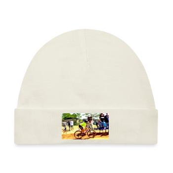 Mountainbiken bergab - Baby Premium Organic Mütze - Naturweiß - Vorne