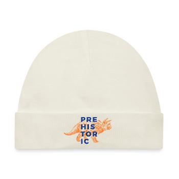 Dinosaurier Triceratops prähistorisch Urzeit - Baby Premium Organic Mütze - Naturweiß - Vorne